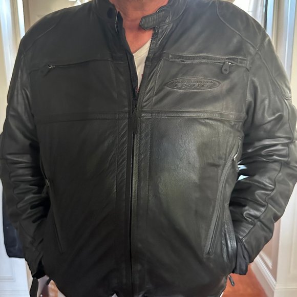 Harley Davidson Leather Motorcycle Jacket sz XXL - Picture 1 of 5